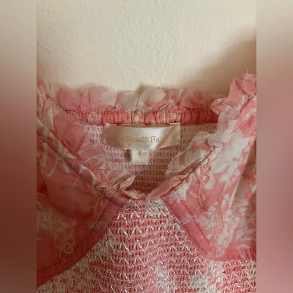 Love Shack Fancy Olani Mini Coral Romance Dress Size Small - Picture 8 of 10